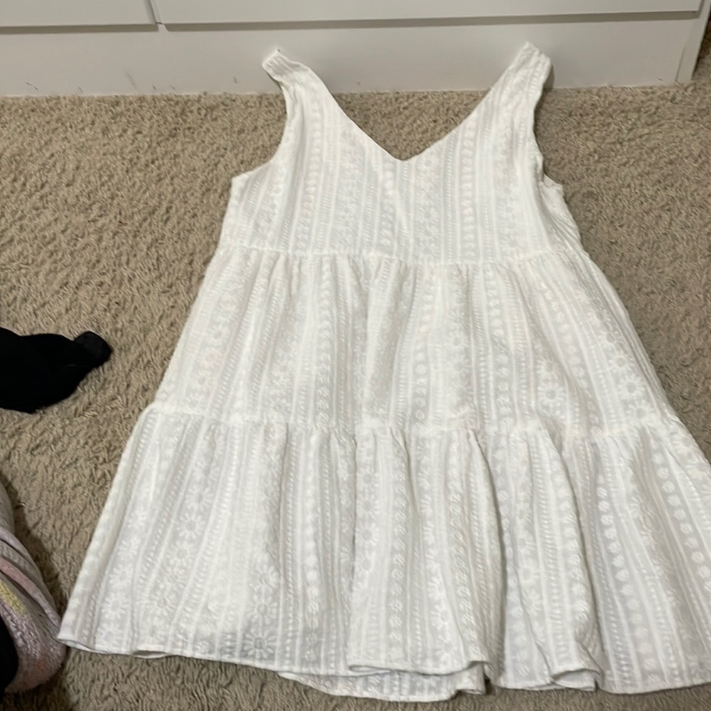white shein dress, size small, dress is a little short